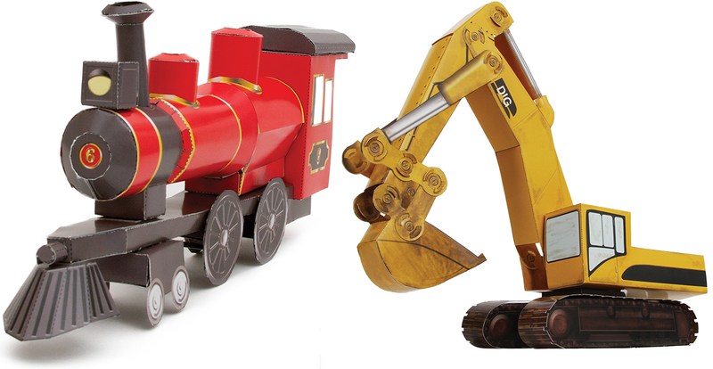 Illustration for article titled There's a Toy Fire Truck, Excavator, and Blimp Hiding In This Giant Book